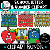 School Letter Number Moveable Clipart BUNDLE {Alphabet Clipart}