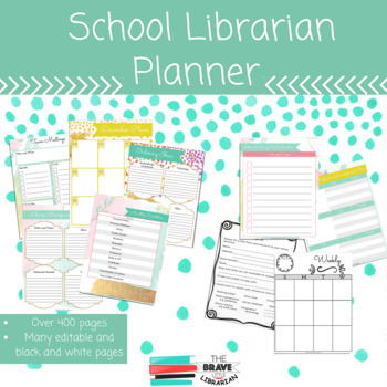 Preview of School Librarian Planner 2023-2024