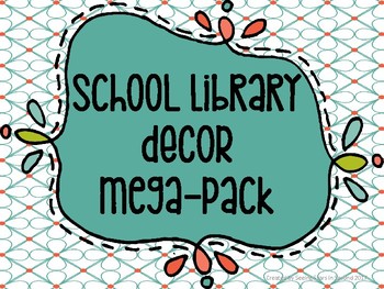 Preview of School Library DECOR Mega-Pack