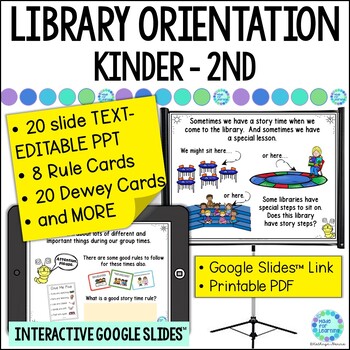 Preview of School Library Lesson for Orientation, Rules and Expectations Primary K - 2