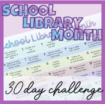 Preview of School Library Month Challenge