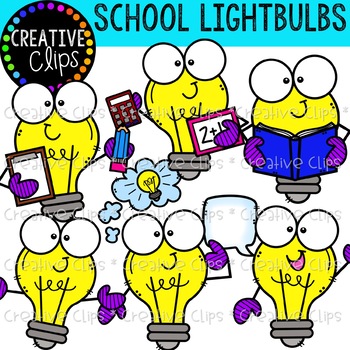 Preview of School Lightbulb Freebie {Creative Clips Clipart}