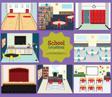 School Locations Clip Art Set