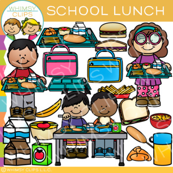 Kids Daily School Lunch Clip Art by Whimsy Clips | TPT