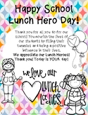 School Lunch Hero Day Appreciation Note