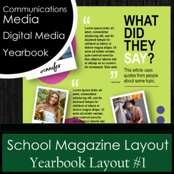 Preview of School Magazine Layout #1