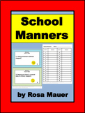 School Manners True or False Task Cards and Worksheet
