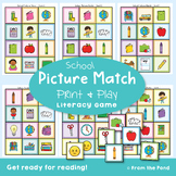 School Matching Game for Visual Memory | Pre Reading Activity