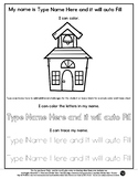 School - Name Tracing & Coloring Editable - #60CentFinds 1