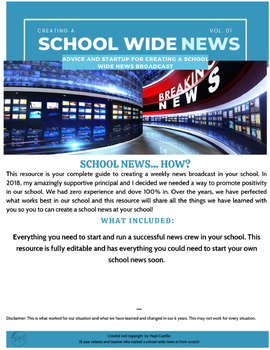 Preview of School News Bundle: Complete Guide and Startup for a News Crew at your School
