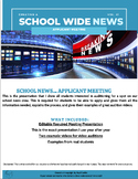 School News: News Crew Applicant Meeting Presentation