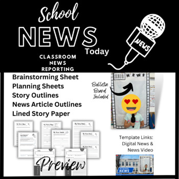 Preview of School News Today, Classroom News Reporting, Elementary School News Reporting