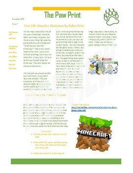 Preview of School Newspaper Bundle - four issues examples template press