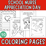 School Nurse Appreciation Day Thank You Cards-Coloring Pag