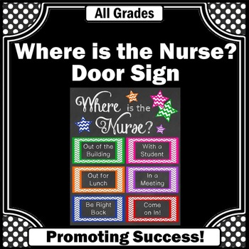 Preview of School Nurse Appreciation Day Printable Nurses Day Week Office Door Sign Decor