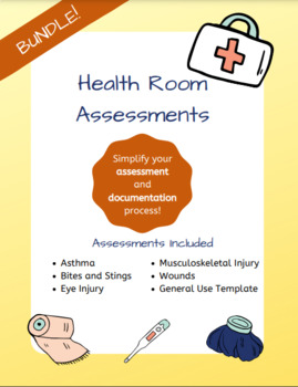 Preview of School Nurse Assessment Template Bundle