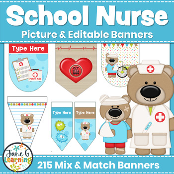 Preview of School Nurse Banners | School Nurse Decor | School Nurse Office Decorations