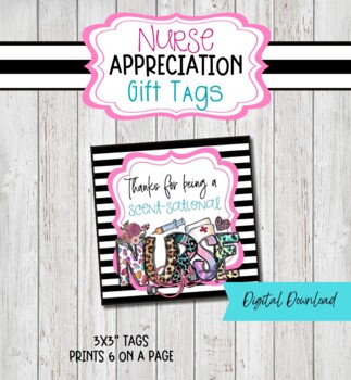 Nurse Appreciation Gift Tags, Thank you Nurse Appreciation Tags by SUN -  Sunshinetulipdesign