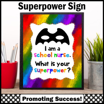 Preview of School Nurse Appreciation Day Superheros Printable Nurses Day Week Poster Sign