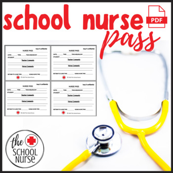 Preview of School Nurse Pass Printable PDF