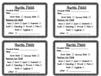 Preview of School Nurse Pass