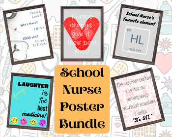Preview of School Nurse Poster Bundle (5 designs)