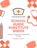 School Nurse Substitute Binder Dividers- Salmon