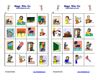 classroom objects bingo esl