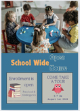 School Open House Editable Printable 5 x 7 PDF-School Advertising