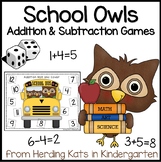 School Owls Roll & Cover Addition & Subtraction Games