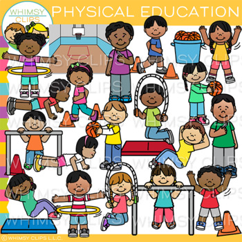 Preview of Action Kids School Physical Education Clip Art
