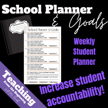 Preview of School Planner and Goals for Students