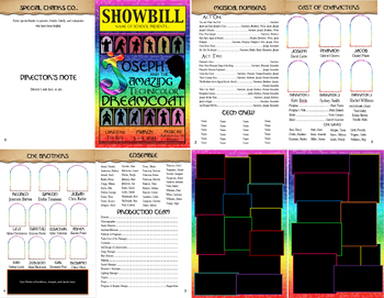 Preview of Joseph and the Amazing Technicolor Dreamcoat Play Program Word Template