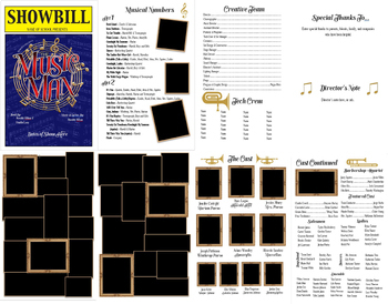 Preview of Music Man School Play Program Word Template