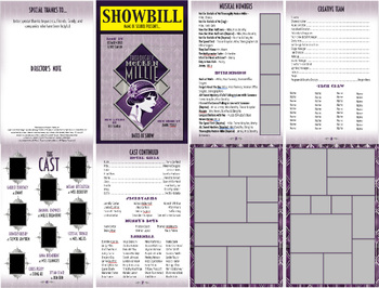 Preview of Thoroughly Modern Millie Play Program Word Template
