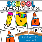 School Preschool Visual Discrimination Clip Cards with Let