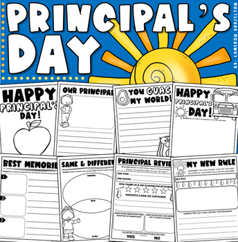 Preview of School Principal Appreciation Day Book | Administration Thank You Cards Activity