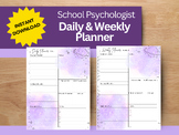 School Psychologist Daily & Weekly Planner