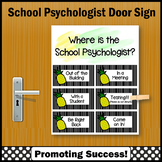 School Psychologist Decor Door Sign Pineapple Theme Elemen