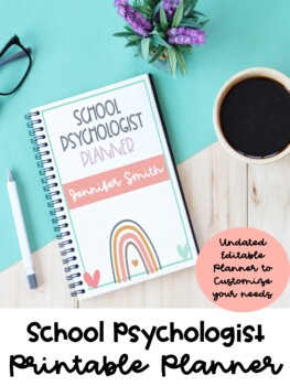 Preview of School Psychologist Editable Planner