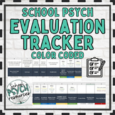 School Psychologist Excel Caseload Evaluation Report Track