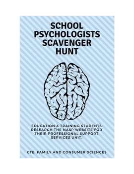 Preview of School Psychologists Scavenger Hunt (Education & Training)
