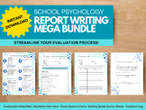 School Psychology Report Writing Mega Bundle | Blue Theme