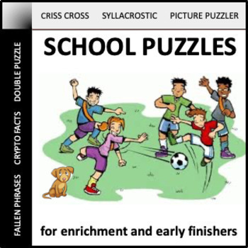 Preview of School Puzzles - ELA enrichment for early finishers