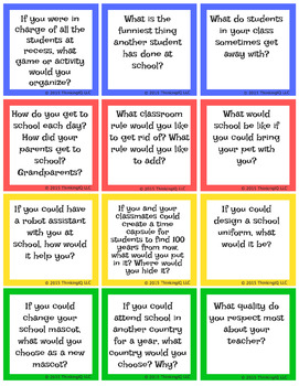 About School Conversation Starters by Thinking Zing Counseling | TpT