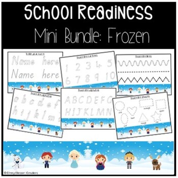 Preview of School Readiness Mini Bundle- Frozen Theme (Distance Learning)