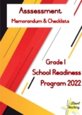 School Readiness Program Memorandums and Checklists