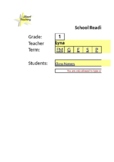 School Readiness Program Scoresheet