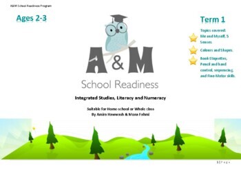 Preview of School Readiness Term 1 Program (2-3y) HomeSchooling and Whole Class