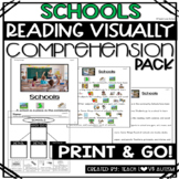 School Reading Comprehension Passages and Questions with Visuals